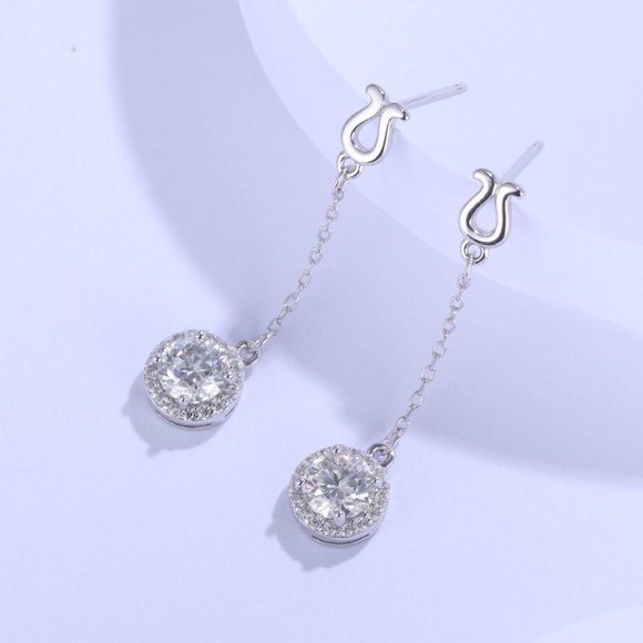 Jewelry - Certified 1ct. t.w. Diamond Dangle Earrings in 18k Gold over Sterling Silver